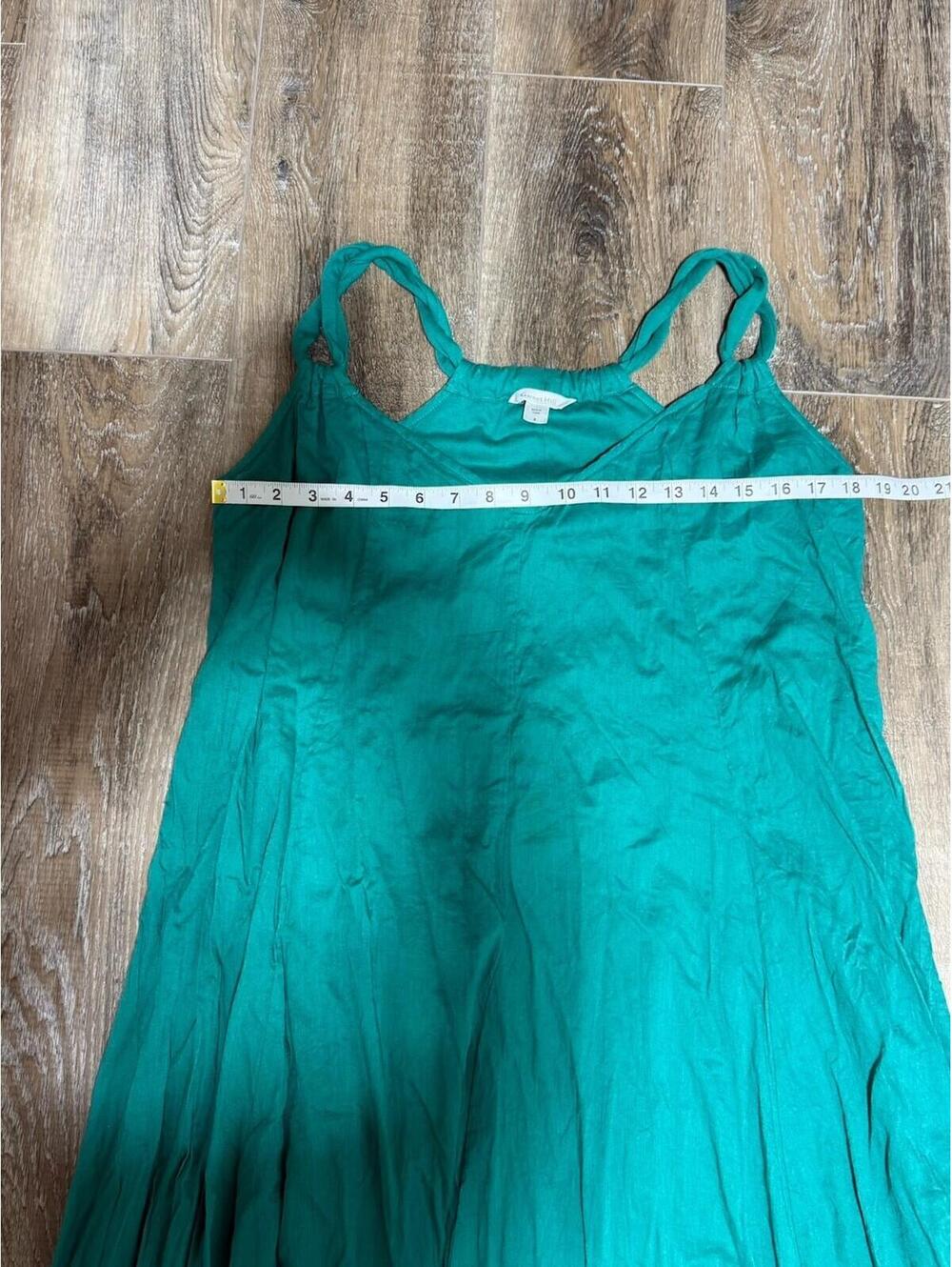 Garnet Hill Maxi Dress Green S resortwear beach vacation casual - Picture 4 of 6